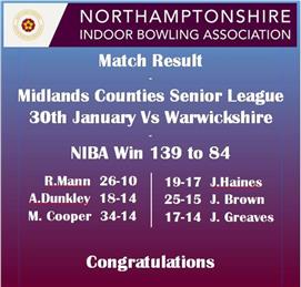 Midland Counties Seniors League Win